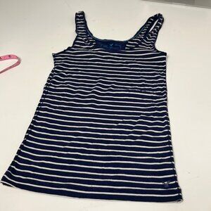 American Eagle Outfitters Large Blue White Striped Tank Top